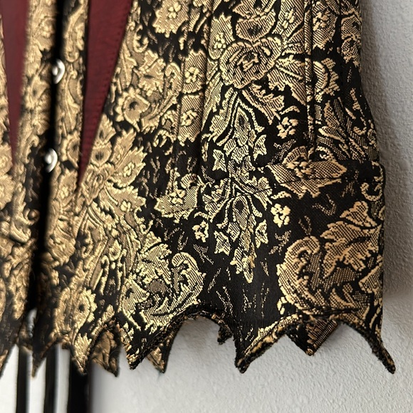 Heavy Red • Alice en Splendeur Dément - Gold & Red Brocade Heart Corset Sz Large - Picture 16 of 17